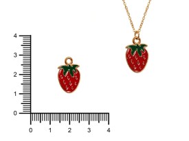 Dije Esmaltado Frutilla 1799 X 5 Unidades